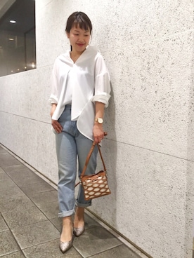 「SERGE de bleu（サージ）のアイテム」を使った、まつお(⍢)さん（レディース・158cm）の春コーディネート