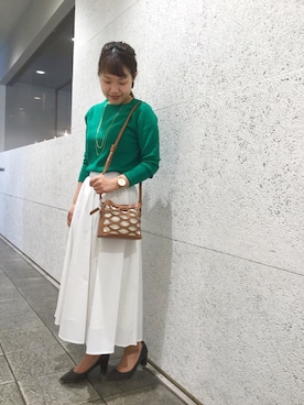 「story.（ストーリー）のアイテム」を使った、まつお(⍢)さん（レディース・158cm）の春コーディネート