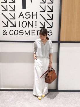 「FIORELLI（フィオレッリ）のアイテム（バッグ）」を使った、まつお(⍢)さん（レディース・158cm）の春コーディネート