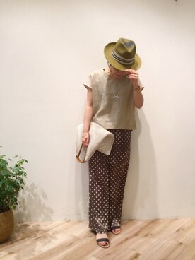 「arron（アローン）のアイテム」を使った、まつお(⍢)さん（レディース・158cm）の春コーディネート