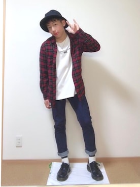 「ラコステ」｜りっくんりっくんさん（メンズ・168cm・10代）の冬コーディネート