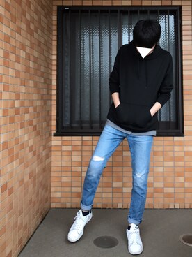 「B.V.D（ビーブイディー）のアイテム」を使った、こう。さん（メンズ・176cm）の春コーディネート