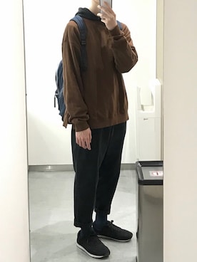 「WEGO（ウィゴー）のアイテム（スウェット）」を使った、こう。さん（メンズ・174cm）の冬コーディネート