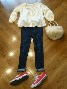 「CONVERSE（コンバース）のCONVERSE NEXTAR 110 OX（スニーカー）」を使った、かずかさん（レディース・154cm）の夏コーディネート