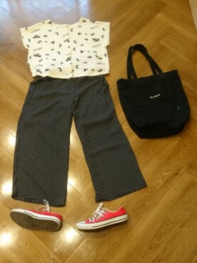 「CONVERSE（コンバース）のCONVERSE NEXTAR 110 OX（スニーカー）」を使った、かずかさん（レディース・154cm）の夏コーディネート