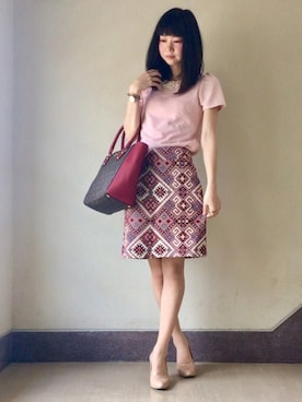 「ARROW（アロー）のアイテム（スカート）」を使った、よっこいさん（レディース・160cm）の夏コーディネート