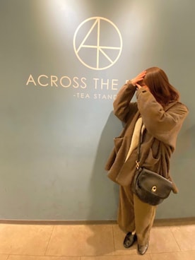 「select MOCA（セレクトモカ）のリンキングオーバーサイズタートルニット（ニット/セーター）」を使った、ぽんさん（レディース・158cm）の冬コーディネート