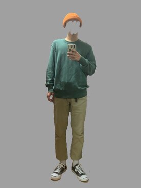 「Lee（リー）のアイテム（ニットキャップ/ビーニー）」を使った、けーさん（メンズ・167cm）の春コーディネート