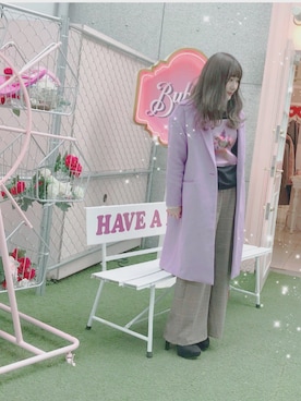 「FREE'S MART（フリーズマート）のアイテム（その他アウター）」を使った、りなつまるさん（レディース・155cm）の冬コーディネート