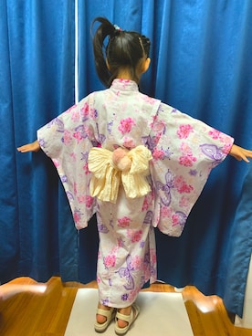 「アイテム（浴衣）」を使った、naaaaaaachan777さん（キッズ・121cm）の夏コーディネート