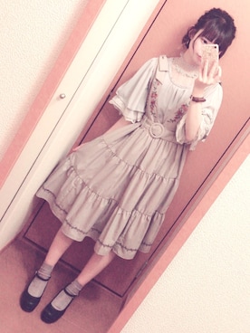 「シフォンブラウス」｜「アイテム（財布/小物）」を使った、はまちゃんさん（レディース・158cm）の春コーディネート