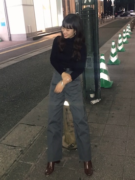 「Ungrid（アングリッド）のアイテム（シューズ）」を使った、しのさん（レディース・162cm）の秋コーディネート