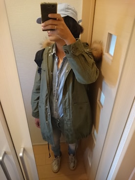 「UNITED ARROWS（ユナイテッドアローズ）のアイテム（モッズコート）」を使った、munkunonamekujiさん（レディース・162cm）の秋コーディネート