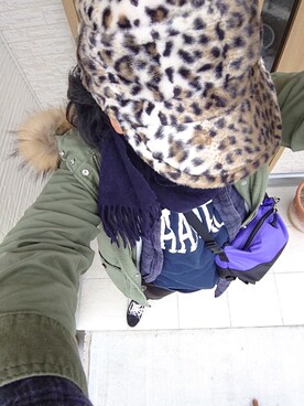 「UNITED ARROWS（ユナイテッドアローズ）のアイテム（モッズコート）」を使った、munkunonamekujiさん（レディース・162cm）の冬コーディネート