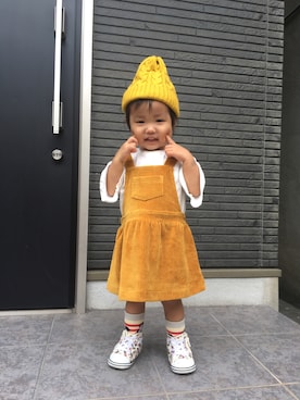 「Carter's（カーターズ）のアイテム（トップス）」を使った、waotoさん（キッズ・80cm）の秋コーディネート