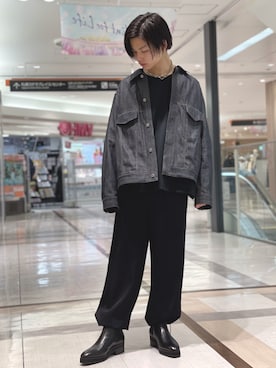 「Lui's（ルイス）のアイテム（デニムジャケット）」を使った、lo0kyo0olさん（メンズ・170cm）の春コーディネート