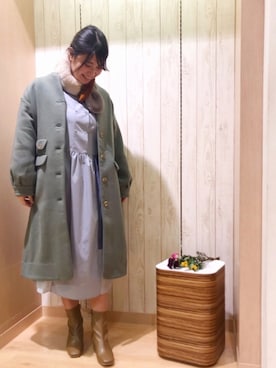 「POU DOU DOU（プードゥドゥ）のアイテム（その他アウター）」を使った、くまがいさん（レディース・163cm）の冬コーディネート