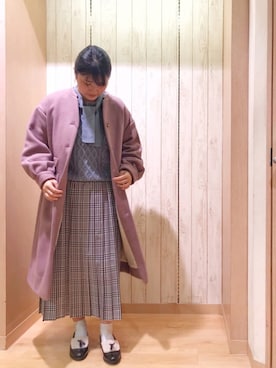 「POU DOU DOU（プードゥドゥ）のアイテム（その他アウター）」を使った、くまがいさん（レディース・163cm）の冬コーディネート