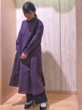 「POU DOU DOU（プードゥドゥ）のアイテム（その他パンツ）」を使った、くまがいさん（レディース・163cm）の冬コーディネート