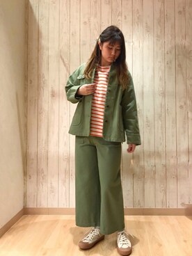 「POU DOU DOU（プードゥドゥ）のアイテム（ブルゾン）」を使った、くまがいさん（レディース・163cm）の冬コーディネート