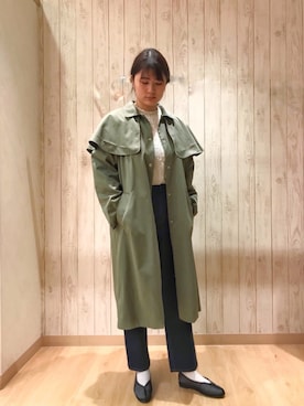 「POU DOU DOU（プードゥドゥ）のアイテム（その他アウター）」を使った、くまがいさん（レディース・163cm）の冬コーディネート