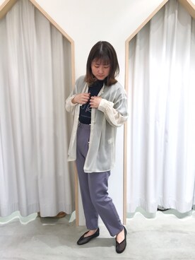 「POU DOU DOU（プードゥドゥ）のアイテム」を使った、くまがいさん（レディース・163cm）の春コーディネート