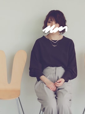 「LEPSIM（レプシィム）のアイテム（トップス、ブラウン系）」を使った、liiiiisa30さん（レディース・160cm）の秋コーディネート