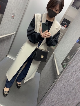 「A part by（アパートバイ）のアイテム（テーラードジャケット、ホワイト系）」を使った、liiiiisa30さん（レディース・160cm）の春コーディネート