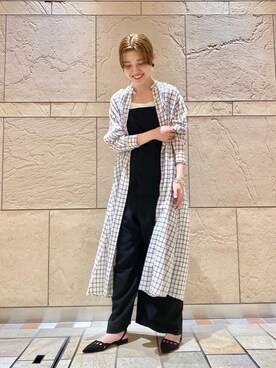 「UNITED ARROWS（ユナイテッドアローズ）のアイテム（オールインワン・サロペット）」を使った、市川珠萌さん（レディース・162cm）の春コーディネート