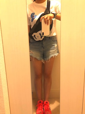 「DC（ディーシー）のアイテム（バッグ）」を使った、きょうかさん（レディース・158cm）の夏コーディネート