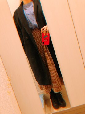 「URBAN RESEARCH（アーバンリサーチ）のアイテム（チェスターコート）」を使った、きょうかさん（レディース・158cm）の冬コーディネート