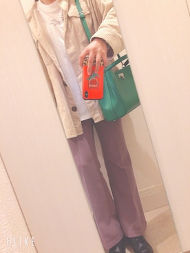 「AS as know as（エーエス アズノウアズ）のアイテム（Tシャツ/カットソー）」を使った、きょうかさん（レディース・157cm）の秋コーディネート