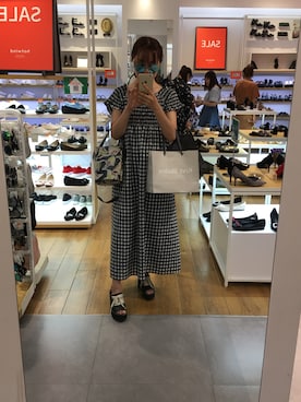 「Aymmy in the batty girls（エイミーインザバッティーガール）のDAY OF THE DEAD マキシワンピース（One piece dress、ブラック系）」を使った、成长为想要成为的我さん（レディース・162cm）の秋コーディネート