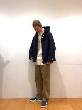 「orSlow（オアスロウ）のアイテム（トップス）」を使った、daiki katoさん（メンズ・183cm）の冬コーディネート