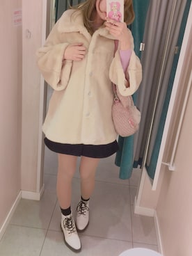 「HONEY MI HONEY（ハニーミーハニー）のアイテム（ジャケット/アウター）」を使った、LOooove   ffさん（レディース・173cm）の冬コーディネート