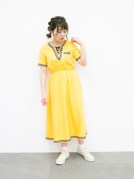 「オリジナル」｜「アイテム（ワンピース/ドレス）」を使った、lebeccaboutique0312さん（レディース・158cm）の春コーディネート