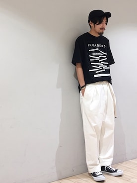 「JUNRED（ジュンレッド）のアイテム（キャップ）」を使った、kokiさん（メンズ・170cm）の夏コーディネート