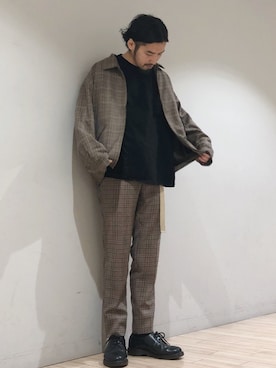 「Dr. Martens（ドクターマーチン）のDr.Martens (ドクターマーチン)/1461 3EYE GIBSON SHOES（その他シューズ）」を使った、kokiさん（メンズ・170cm）の秋コーディネート
