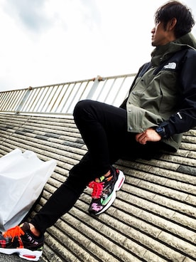 「ザノースフェイス」｜「アイテム（マウンテンパーカー）」を使った、ガッチャンさん（メンズ・175cm）の冬コーディネート