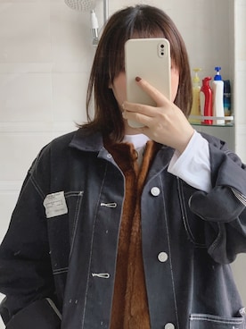 「:CHOCOOLATEのアイテム（ジャケット/アウター）」を使った、西瓜酱さん（レディース・163cm）の冬コーディネート