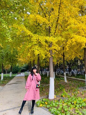 「merry jenny（メリージェニー）のアイテム（トレンチコート）」を使った、奶茶小公主さん（レディース・168cm）の夏コーディネート