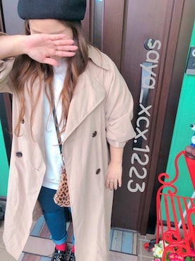 「着まわしコーデ」｜「アイテム（ジャケット/アウター）」を使った、saya_xcx.1223さん（レディース・148cm）の春コーディネート