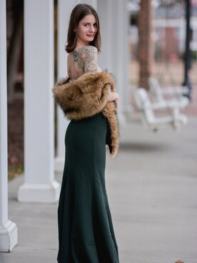 「Lulus（-）のアイテム（ワンピース/ドレス）」を使った、Marie Fernandezさん（レディース・168cm）の冬コーディネート