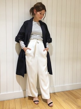 「CINOH（チノ）のアイテム（その他アウター）」を使った、HIROさん（レディース・164cm）の春コーディネート