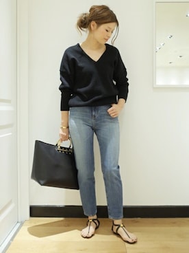 「VICINI（ヴィッチーニ）のアイテム」を使った、HIROさん（レディース・164cm）の春コーディネート