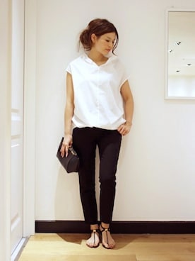 「VICINI（ヴィッチーニ）のアイテム」を使った、HIROさん（レディース・164cm）の春コーディネート