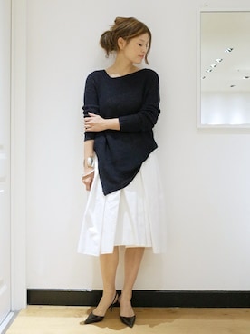 「NINA RICCI（ニナリッチ）のアイテム」を使った、HIROさん（レディース・164cm）の春コーディネート