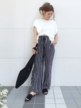 「NINA RICCI（ニナリッチ）のアイテム」を使った、HIROさん（レディース・164cm）の夏コーディネート