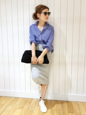 「GOLDEN GOOSE（ゴールデングース）のアイテム（スニーカー）」を使った、HIROさん（レディース・164cm）の夏コーディネート