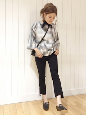 「M2MAlletier（エムツーマレティエ）のアイテム」を使った、HIROさん（レディース・164cm）の夏コーディネート